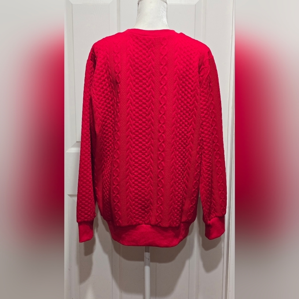 Simply Southern Red "Merry Mama" Sweater Sweatshirt - Picture 6 of 12